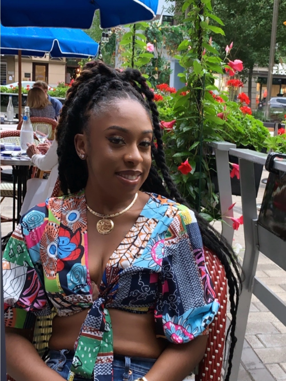 Multi colored crop top